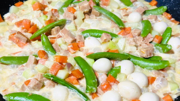 Sipo Egg with Luncheon Meat (Creamy Filipino Recipe)
