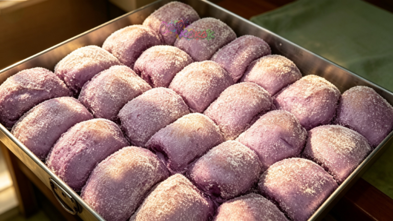 Ube Cheese Pandesal Recipe (with Ube Halaya & Cream Cheese Filling)